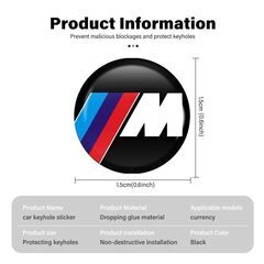 Mスポーツ BMW ビーエムダブリュー 3Dクリスタルエンブレム 15mm 鍵穴隠し 鍵穴マーク キーレス　の画像