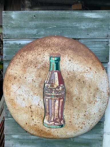 値引きします‼️39900➡️29900円
アンティークのコカコーラの丸看板！貴重品‼️