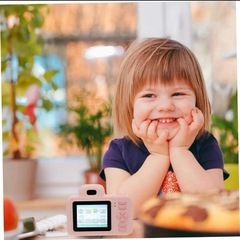 キッズカメラ トイカメラ 子供用カメラ 知育玩具 ピンク プレゼント ゲームの画像