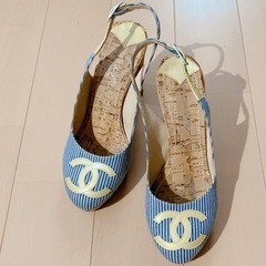 ヴィンテージ CHANEL  デットストック コルクサンダルの画像