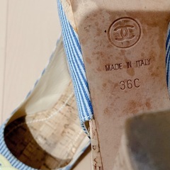 ヴィンテージ CHANEL  デットストック コルクサンダルの画像