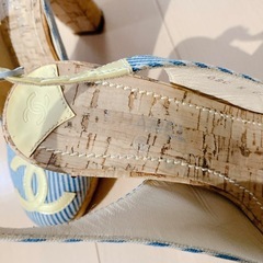 ヴィンテージ CHANEL  デットストック コルクサンダルの画像