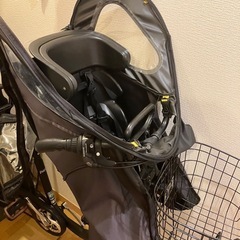 自転車 前乗せ チャイルドシート +レインカバー  セット