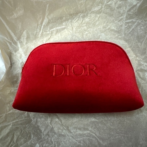 Dior 赤 スエード ポーチ ボックス付き