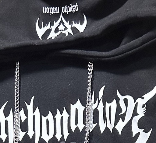 寝田ルネ×PSYCHO NATION(サイコネーション)デビルパーカー 黒色