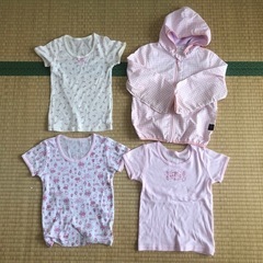 〈取引先決定〉子供服 秋服 女の子 110サイズ まとめて12点セット 肌着 長袖 ロンT 長ズボン ジャンパーの画像