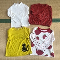 〈取引先決定〉子供服 秋服 女の子 110サイズ まとめて12点セット 肌着 長袖 ロンT 長ズボン ジャンパーの画像