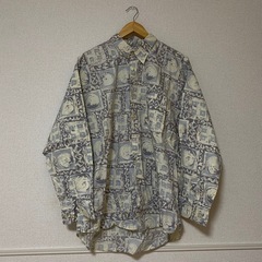 【古着】柄シャツ