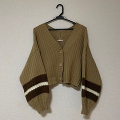 【apresjour】袖配色カーディガンの画像