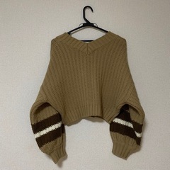 【apresjour】袖配色カーディガンの画像