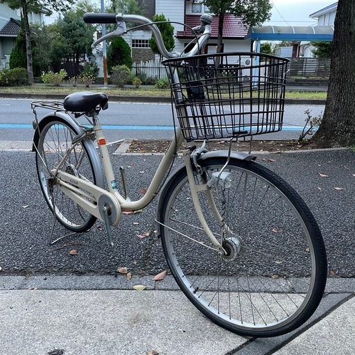 【都内/千葉市引取】パナソニック製ママチャリ 27インチ 鍵/オートライト付