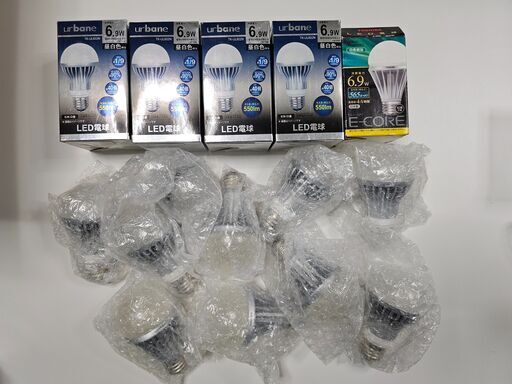 【ほぼ未使用品】LED電球/省エネネオボール及び付属品　27個/まとめ/大量＜10,000円相当品・お届け無料＞