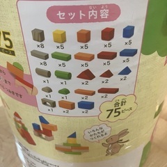 75ピース　積み木　ケース付の画像