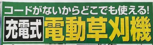 ☆新品未使用☆充電式電動草刈機 コードレス 大容量バッテリー 最大116cm　★更に付属あり★