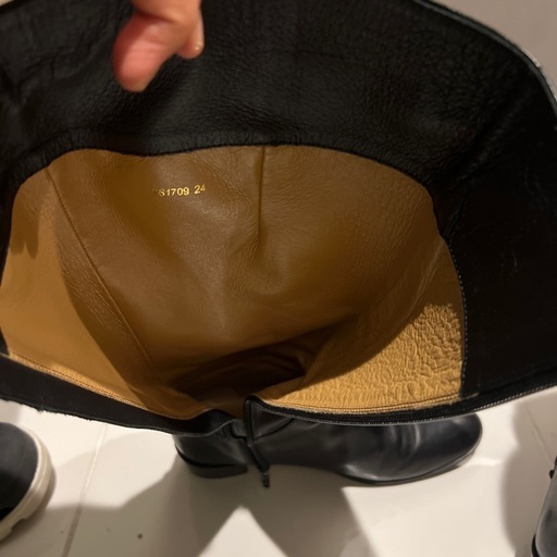 美品☆ヒール高3.5cm】ODETTE E ODILE レザー ロングブーツ 黒