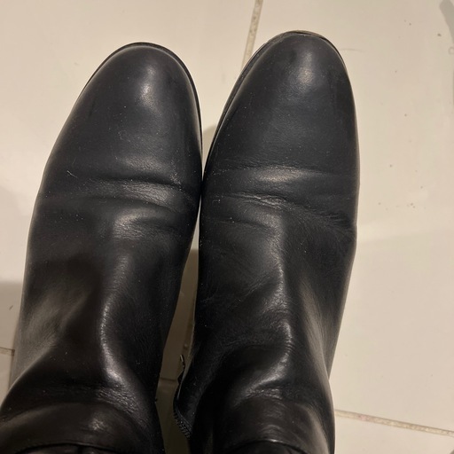 美品☆ヒール高3.5cm】ODETTE E ODILE レザー ロングブーツ 黒