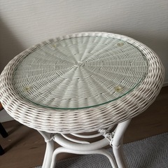 【美品】ラタン  コーヒーテーブル ニトリの画像
