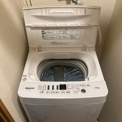 【美品】洗濯機　Hisense 2019年製　5.5kg