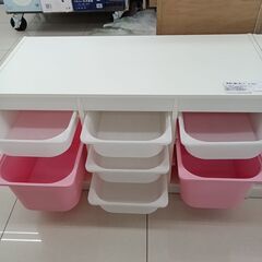 ★ジモティ割あり★ IKEA 収納棚 ホワイト H56×D43.5×W99 クリーニング済み HJ4517の画像