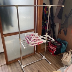 【美品】室内物干し　洗濯ラック　ハンガー付き