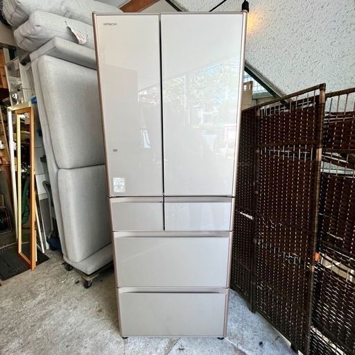 売約済み　【武蔵小山店】 6ドア 冷凍冷蔵庫 日立 HITACHI 505L 大容量 ファミリー 冷蔵庫 17年製 XGシリーズ 真空チルド クリスタルシャンパン R-XG5100G (検 R-XG51J 冷凍庫 refrigerator  品川区 リサイクルショップ ランバールーム 武蔵小山店 ◀︎ 武蔵小山パルム 戸越銀座 隣接