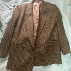 【古着】チェック柄ジャケット　アウター
