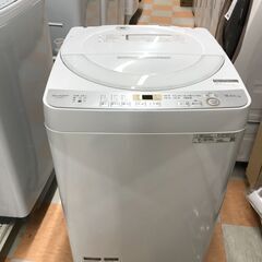 洗濯機 6.0kg シャープ ES-GE6C 2019年製 W(幅)56.5×D(奥行き)53.5×H(高さ)89.8cm ※クリーニング済