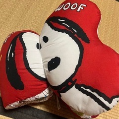 スヌーピー　骨型クッション　美品