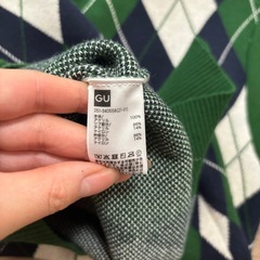GU アーガイル柄 ニット ポロシャツスタイルの画像