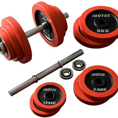 IROTECラバーダンベル 40Kg & BARWING インク...