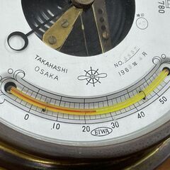 希少 EIWA ANEROID BAROMETER 1966年4月 アネロイド バロメーター 気圧計 温度計 TAKAHASHI OSAKA エイワ ジャンク 札幌市手稲区の画像