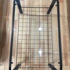 【ラック付き】ガラスローテーブルの画像