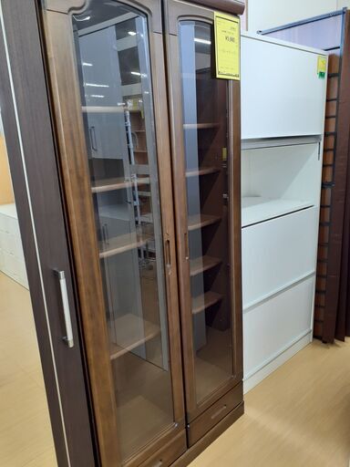 【U2418】★本棚 ｶﾞﾗｽｷｬﾋﾞﾈｯﾄ