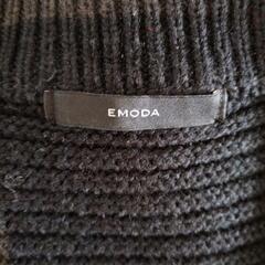[美品] EMODA 黒 リブ編み カーディガン 長袖 3ボタン 着用少ないですの画像