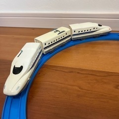 プラレール　N700系　のぞみ　新幹線　動力車　駅舎　直線レール　曲線レール　ストップアンドゴーの画像
