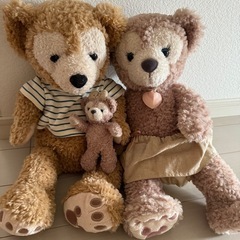 ダッフィーとシェリーメイ　ぬいぐるみ　
差し上げます。