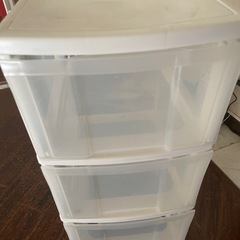 クリア3段ボックス
