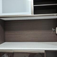 キッチンボード（アルミナ2 120KB WHレンジ台 食器棚 おしゃれ キッチン 収納 レンジラック レンジボード  家具 カップボード キッチンカウンター 炊飯器ラックの画像