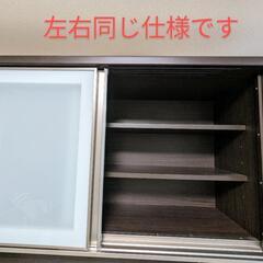 キッチンボード（アルミナ2 120KB WHレンジ台 食器棚 おしゃれ キッチン 収納 レンジラック レンジボード  家具 カップボード キッチンカウンター 炊飯器ラックの画像