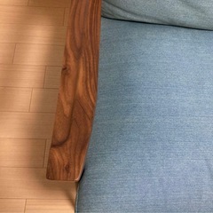 定価5万円超え　美品デニムソファ　2人掛けの画像