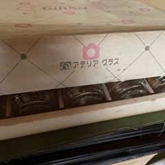アデリア　花柄タンブラー　昭和レトロ　未使用　当時物　長期保管品　アデリアグラスの画像