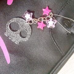 マークジェイコブス　黒　ピンク　バッグの画像