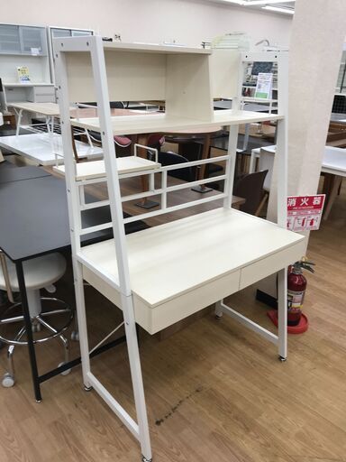 ★ジモティ割あり★ ニトリ デスク ホワイト H148×W91×D50 クリーニング済み KJ6335