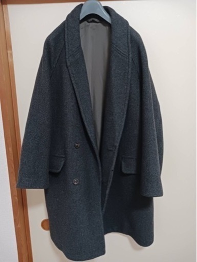 shiun ウール コート  低身長向け ショールカラーウールコート ダークグレー