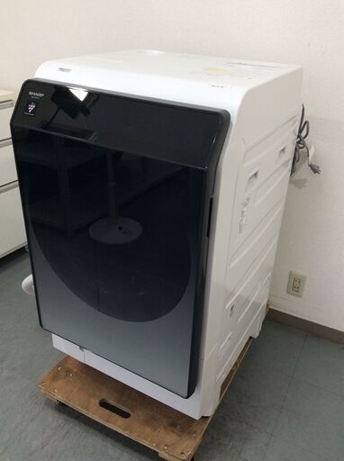 （3/22受渡済）YJT9589【SHARP/シャープ ドラム洗濯機11.0㎏】美品 2020年製 ES-W113-SL 家電 洗濯 斜め型 左開き 一部破損