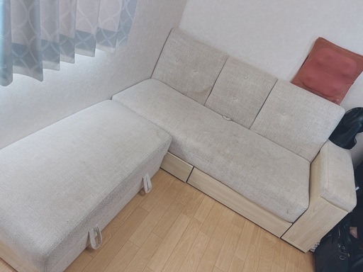 L字収納付きソファベッド