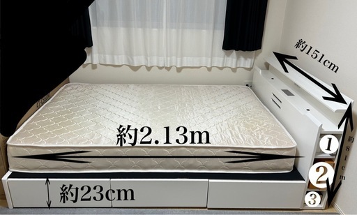 ダブルベッド　　　フレームのみ