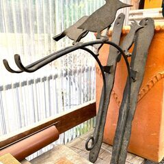 アイアン　鳥のオブジェ2本セットの画像