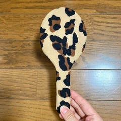 【未使用】　手鏡　ヒョウ柄の画像