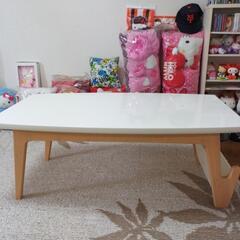 【美品】白いローテーブルの画像